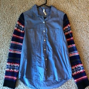 Long sleeve free people button down